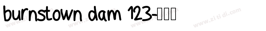 burnstown dam 123字体转换